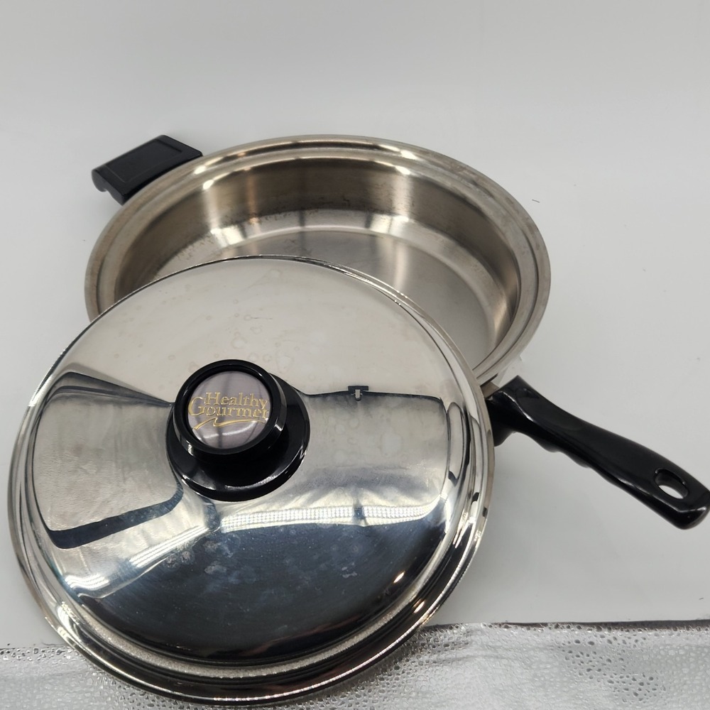 Americraft Healthy Gourmet 11.5" Stainless Steel Skillet Pan Lid USA